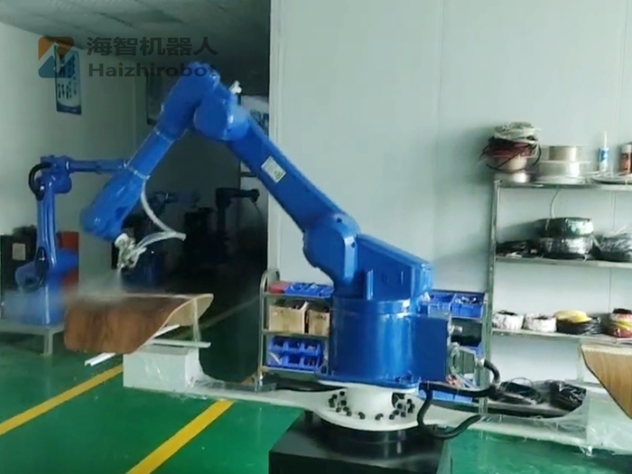 家具椅子板噴涂機器人模擬運行！